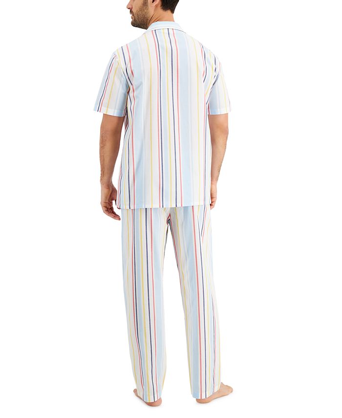 Club Room Men's Striped Pajamas, Created for Macy's - Macy's