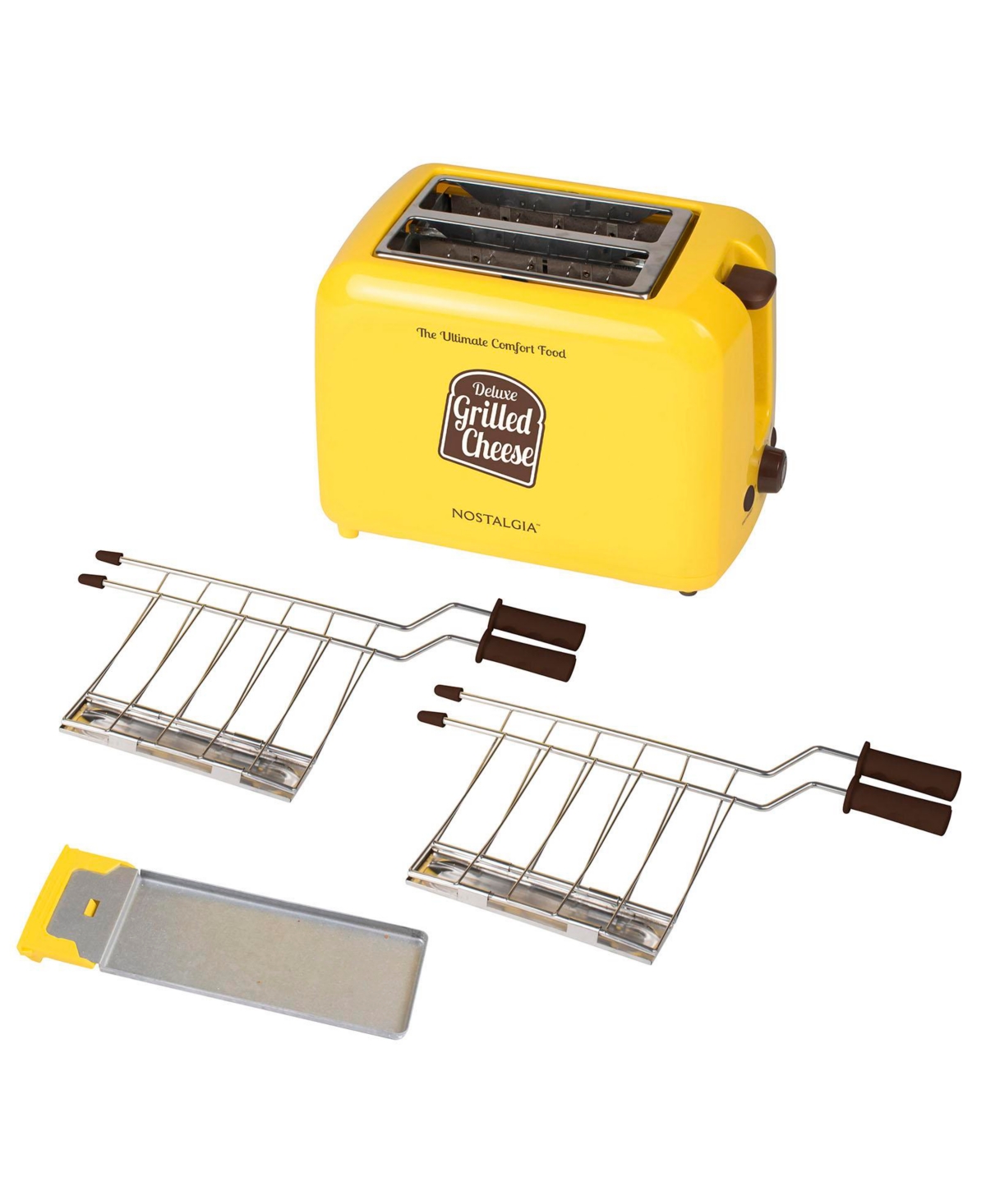 Nostalgia  Deluxe Grilled Cheese Sandwich Toaster with Easy-Clean Toasting Baskets, Adjustable Toasting Dial and Extra Wide Slots