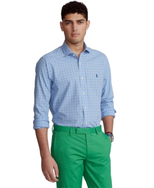 Polo Ralph Lauren Men's Big & Tall Plaid Stretch Poplin Shirt