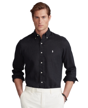 Polo Ralph Lauren Men's Classic Fit Linen Shirt In Polo Black