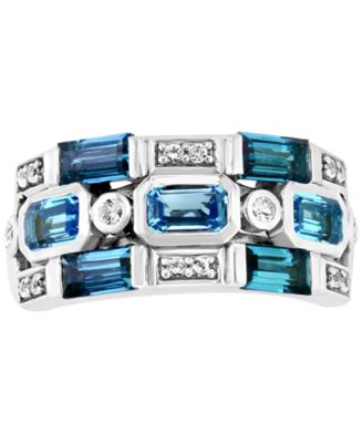 EFFY&reg; Blue & White Topaz Statement Ring (2-3/4 ct. t.w.) in Sterling Silver