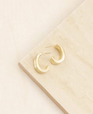 Gold Plated Curved Earrings