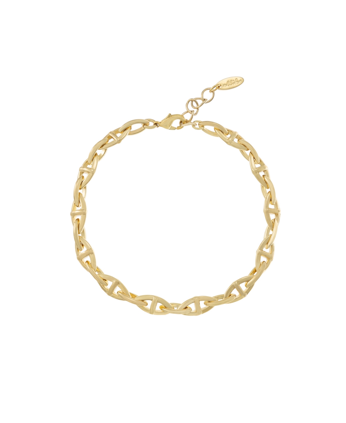 Fancy Gold Plated Chain Link Anklet - Gold Plated