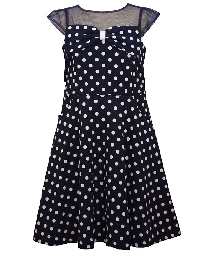 Bonnie Jean Big Girls Short Sleeve A-Line Waistline Dress with Pockets ...