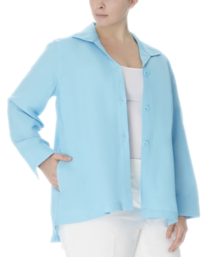Anne Klein Plus Size Collared Jacket