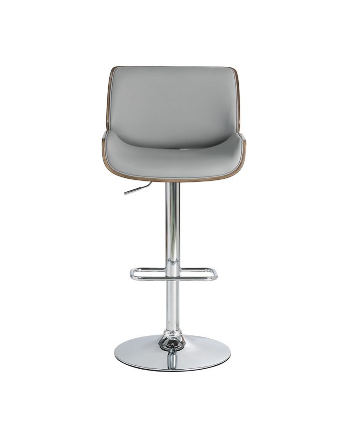Glitzhome MidCentury Modern Adjustable Height Swivel Bar Stool Macy's