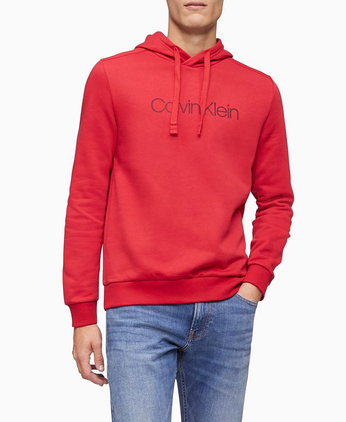 Calvin Klein Men's Herringbone Logo Hoodie Sweatshirt - Macy's