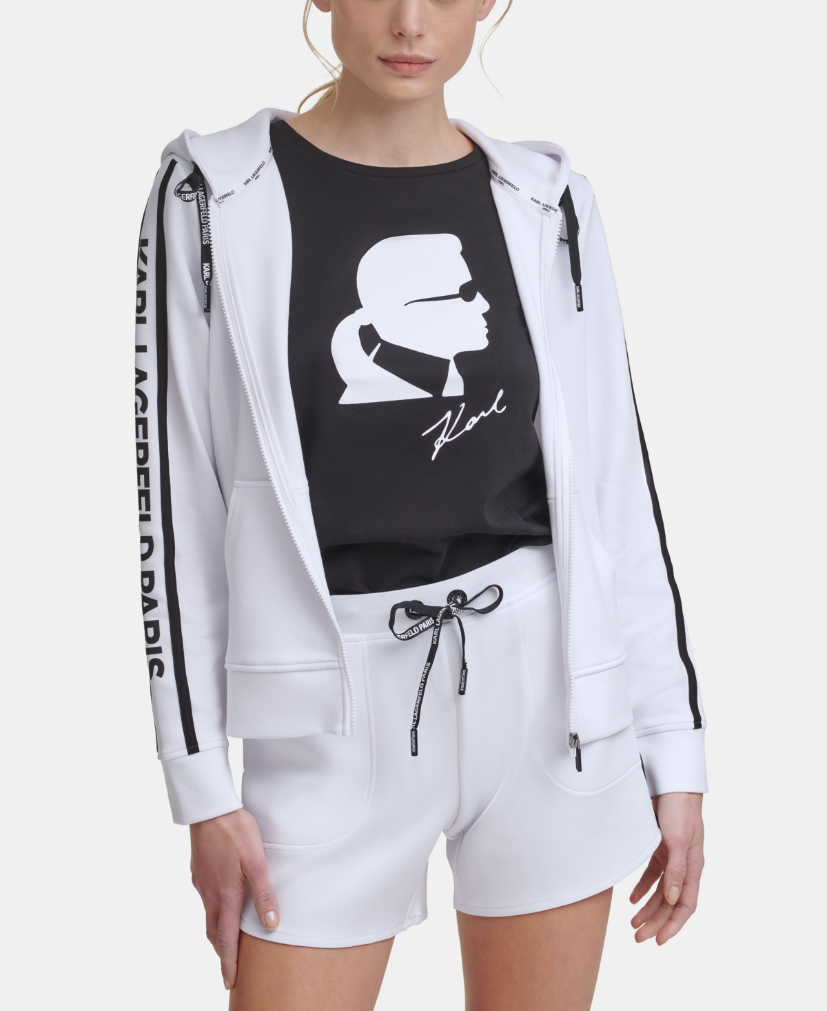 Karl Lagerfeld Paris Block Letter Logo Taping Jacket