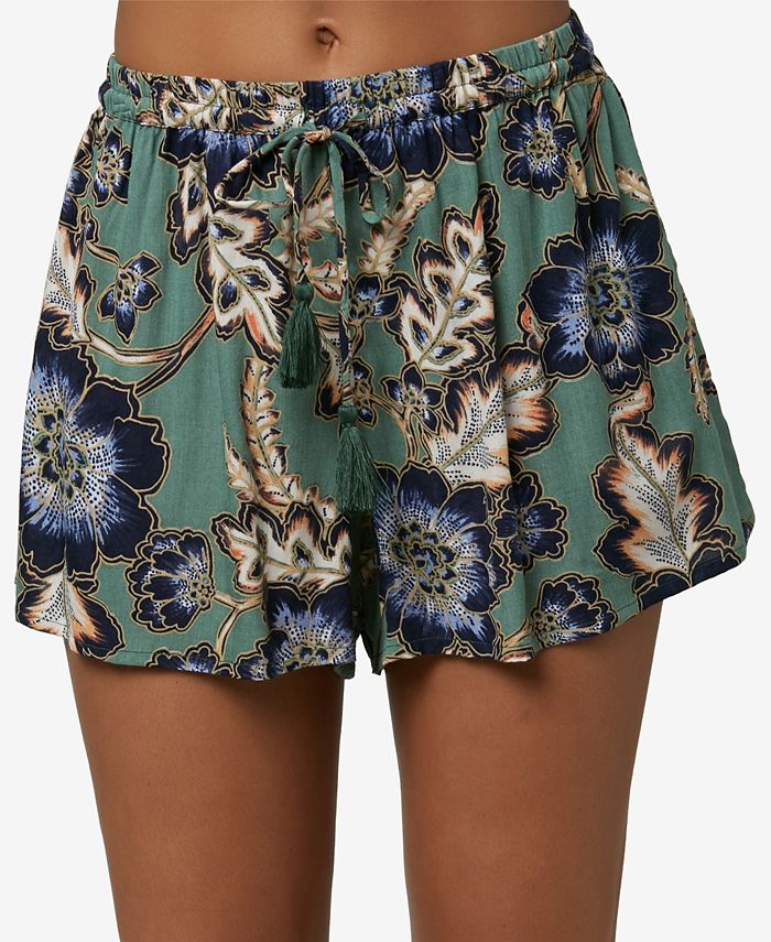 O'Neill Juniors' Vickie Floral-Print Soft Shorts - Macy's