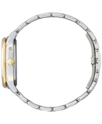 Women's Eco-Drive Calendrier Diamond Accent Two-Tone Stainless Steel Bracelet Watch 37mm