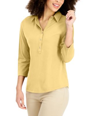 macys yellow tops