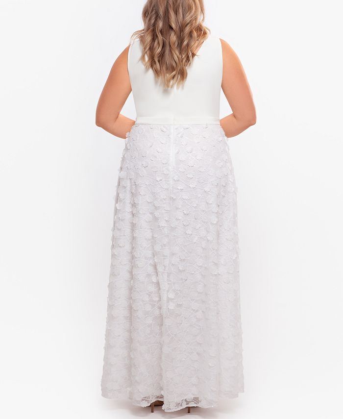 XSCAPE Plus Size 3DFloral Gown & Reviews Dresses Plus Sizes Macy's