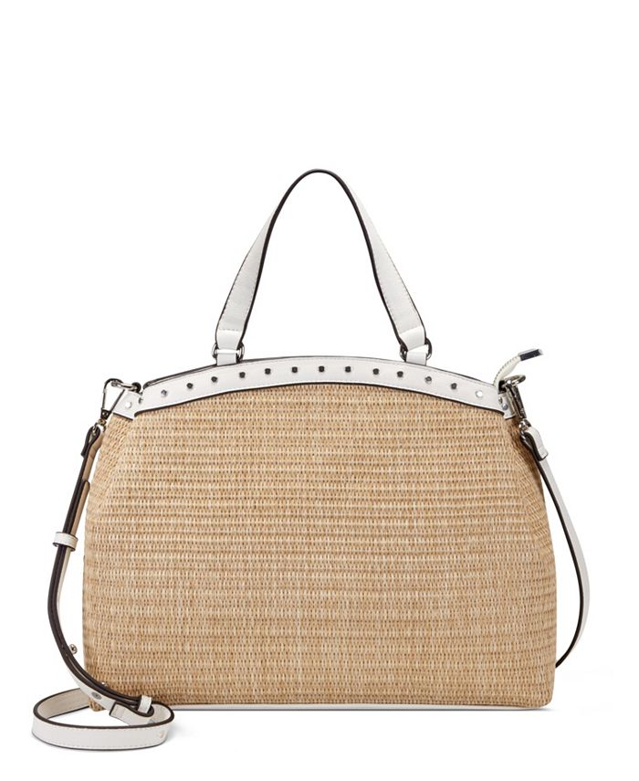 INC International Concepts Elliah Straw Satchel, Created for Macy's ...