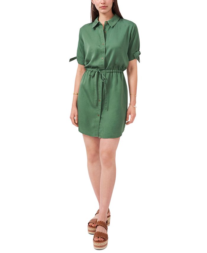 Vince Camuto Drawstring Waist Shirt Dress Macy s
