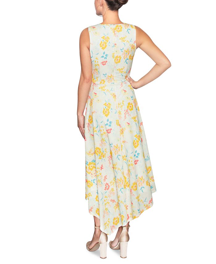 Rachel Roy asymmetrical stripes and floral dress - size 42