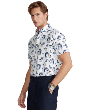 Polo Ralph Lauren Men's Big & Tall Tropical Oxford Shirt