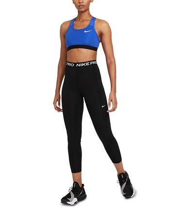Women's Nike Pro High-Waisted Mesh Panel Tight Fit Leggings Olive/Olive  Small