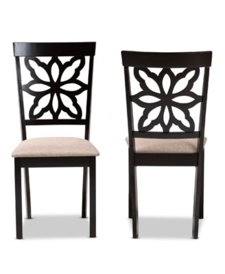Samwell Modern and Contemporary Fabric Upholstered 2 Piece Dining Chair Set