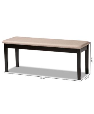 Teresa Modern and Contemporary Transitional Fabric Upholstered Dining Bench