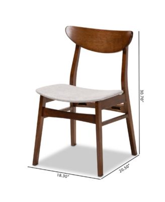 Parlin Mid-Century Modern Transitional Fabric Upholstered 4 Piece Dining Chair Set