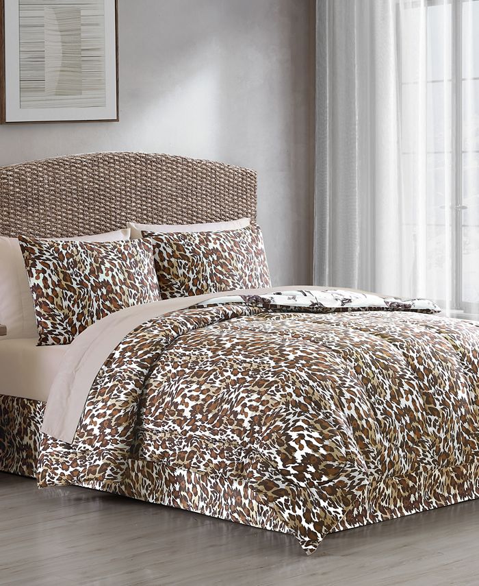 Hallmart Collectibles Safari 8Pc. Reversible AnimalPrint King