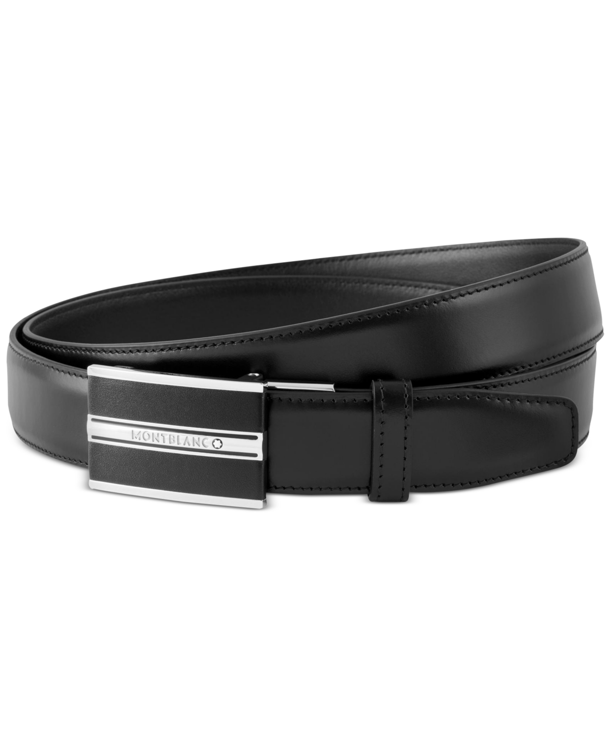 Montblanc Men's Leather Belt In Black