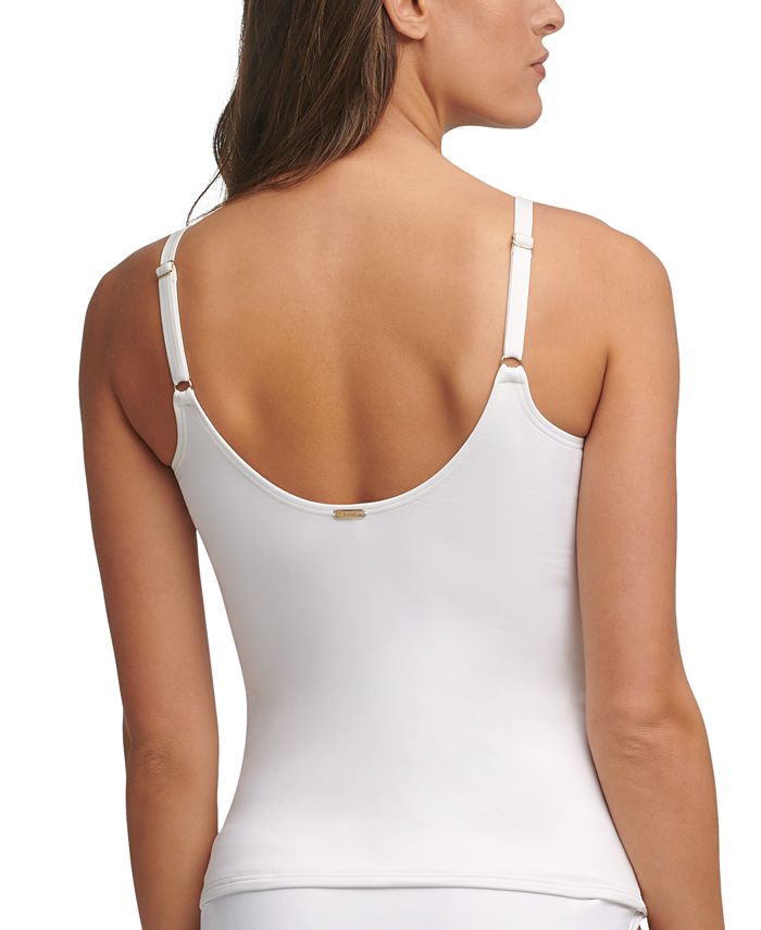 Calvin Klein Women's Twist Tummy Control Tankini Top Swimsuit Blue