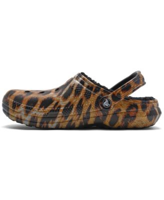Crocs Classic Leopard Lined Clogs from Finish Line - Macy display picture 1