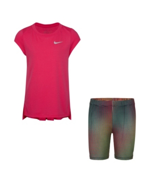 Nike Baby Girls 2-Piece Match Back Top and Pixel Short Set