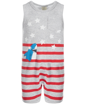 First Impressions Baby Boys Stars & Stripes Shark Sunsuit Created for Macy's