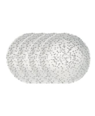 Godinger - Dinner Plates with circular design  set of Four non leadxed crystal