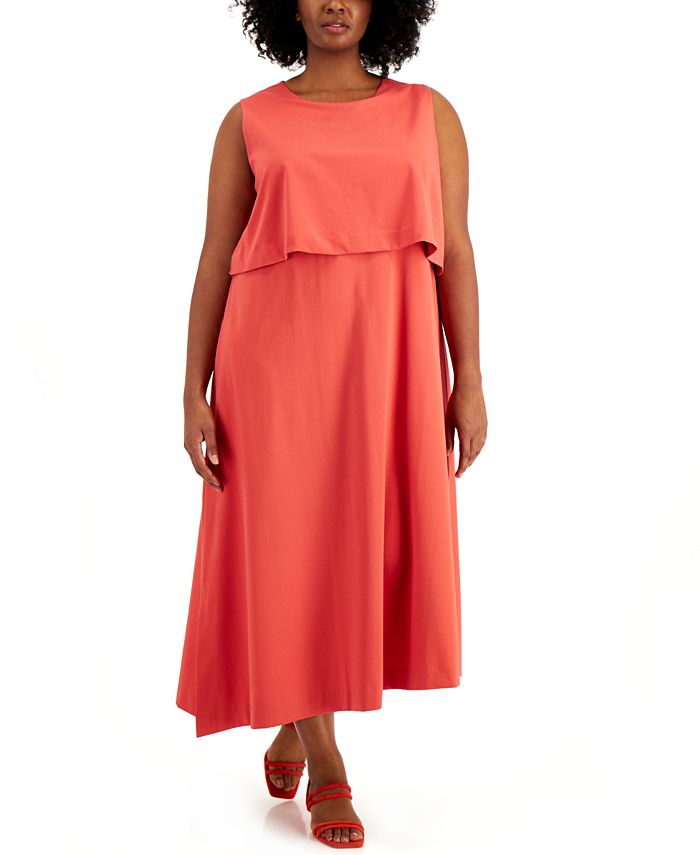 Alfani Plus Size Layered Asymmetrical-Hem Dress, Created for Macy's ...