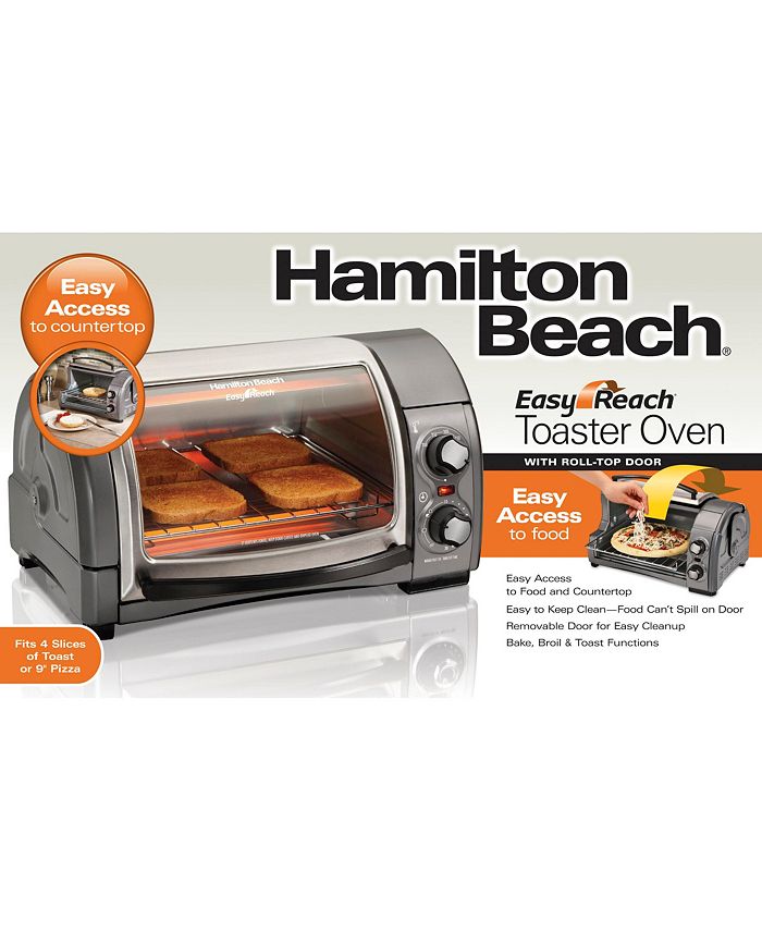 Hamilton Beach Easy Reach Toaster Oven with RollTop Door Macy's