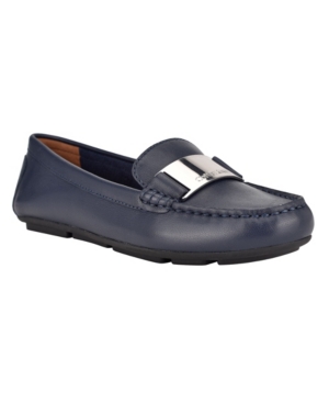 Calvin Klein Women's Lisette Casual Loafers Women's Shoes In Navy Leather