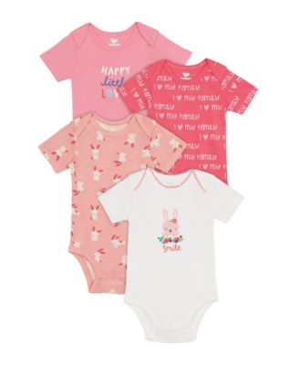 Baby Girls Bunny Bodysuit, 4 Piece Set