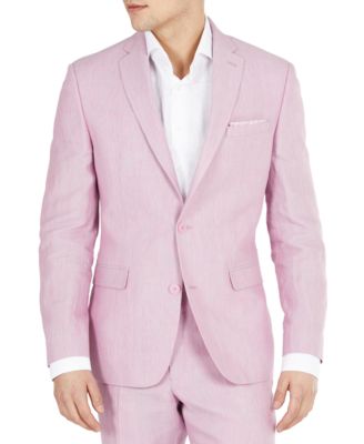 Bar III Men s Slim Fit Pink Linen Suit Jacket Created for Macy s Macy s