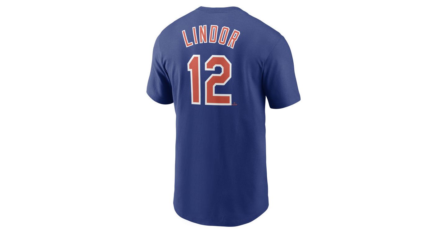 Мужская футболка Nike New York Mets Name and Number Player - Francisco Lindor — фото 1