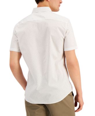 Michael Kors Men's Stretch Mini Tossed MK Logo Short Sleeve Shirt