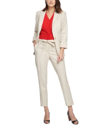 red dressy pant suits