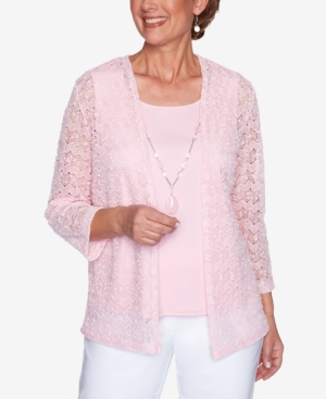 ALFRED DUNNER POPCORN KNIT 2 FOR 1 TOP