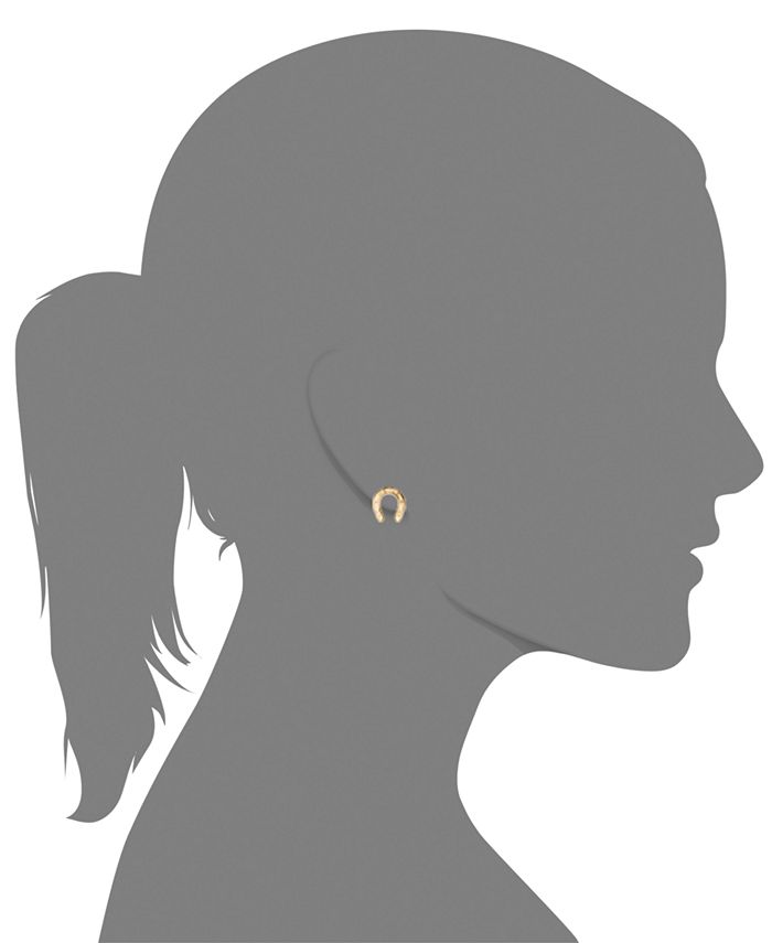 Macy's - 10k Gold Earrings, Horseshoe Stud Earrings