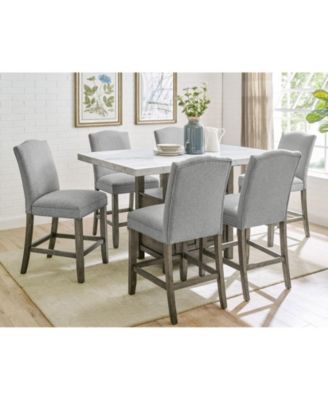 Furniture - Grayson Counter Height Dining 7-Pc Set (Rectangular Table & 6 Side Chairs)