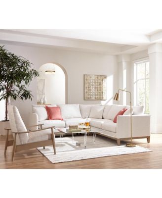 Furniture Charlett Fabric Sectional Collection In Snow