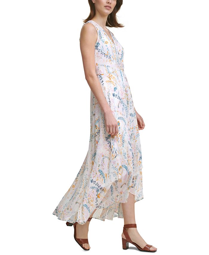 Calvin Klein FloralPrint Maxi Dress & Reviews Dresses Women Macy's