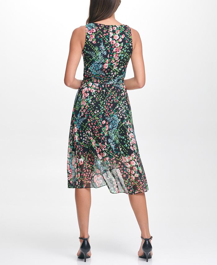 Tommy Hilfiger Floral Print Faux-Wrap Dress - Macy's