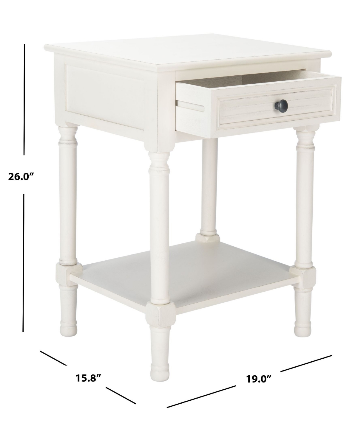 Safavieh Tate 1 Drawer Accent Table In White