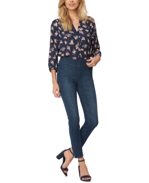 Nydj Side Slit Pull-on Skinny Jeans In Clean Marcel