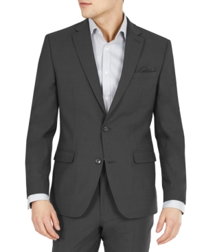 Shop Bar Iii Men's Slim-fit Wool Suit Jacket, Created For Macy's In Charcoal