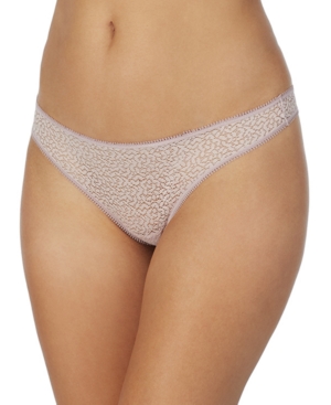 Dkny Modern Lace Satin-trim Thong Underwear Dk5013 In Mauve