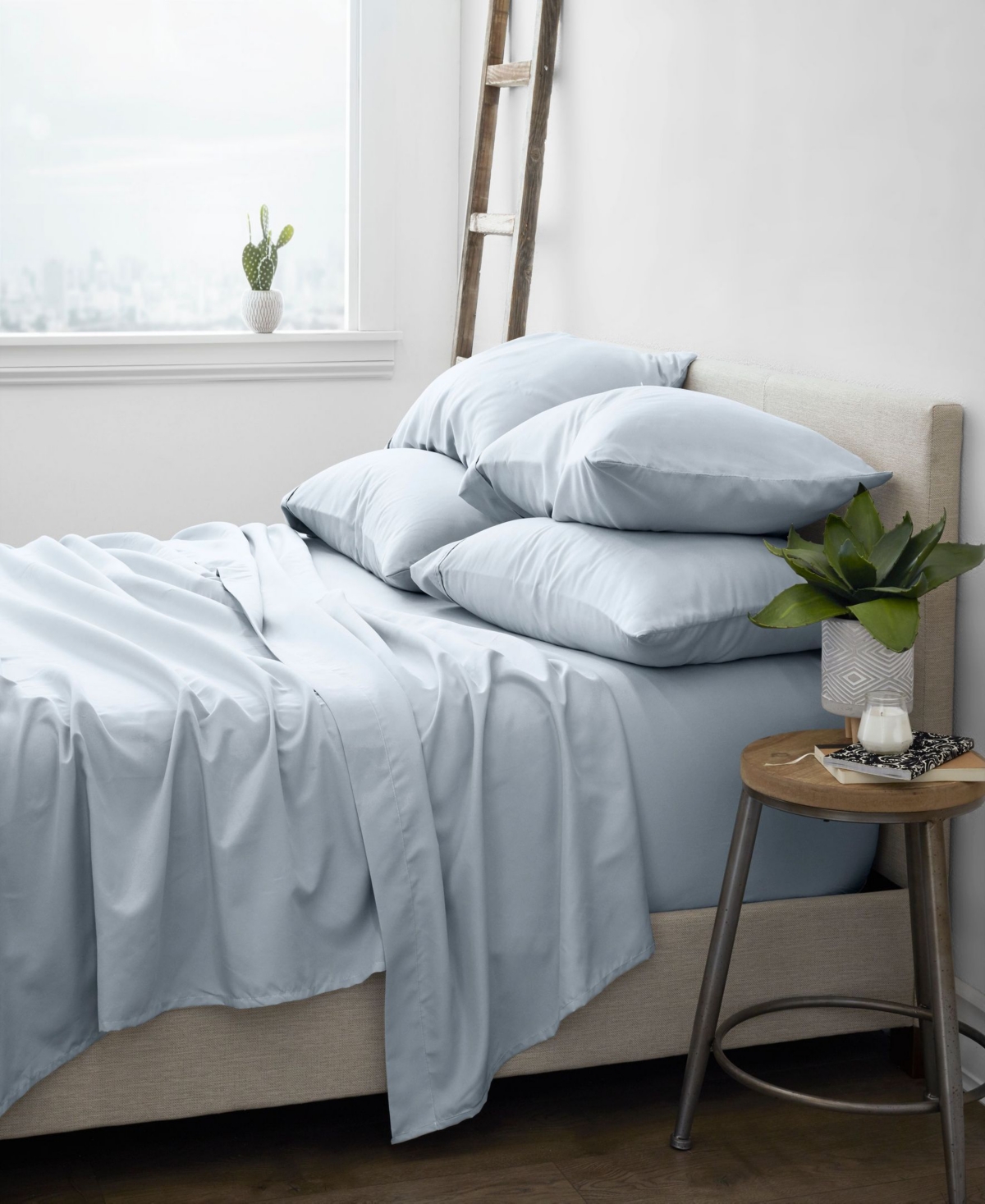 Ienjoy Home Solids In Style 4-pc. Sheet Set, Twin Xl In Light Blue